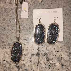 Kendra Scott Texas edition purple crushed abalone